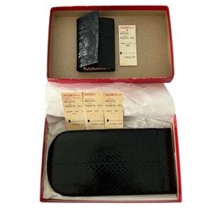 80’s Saks Fifth Avenue Bundle: Mundi Key Wallet & Eyeglass Case w/ Gift Box NWT
